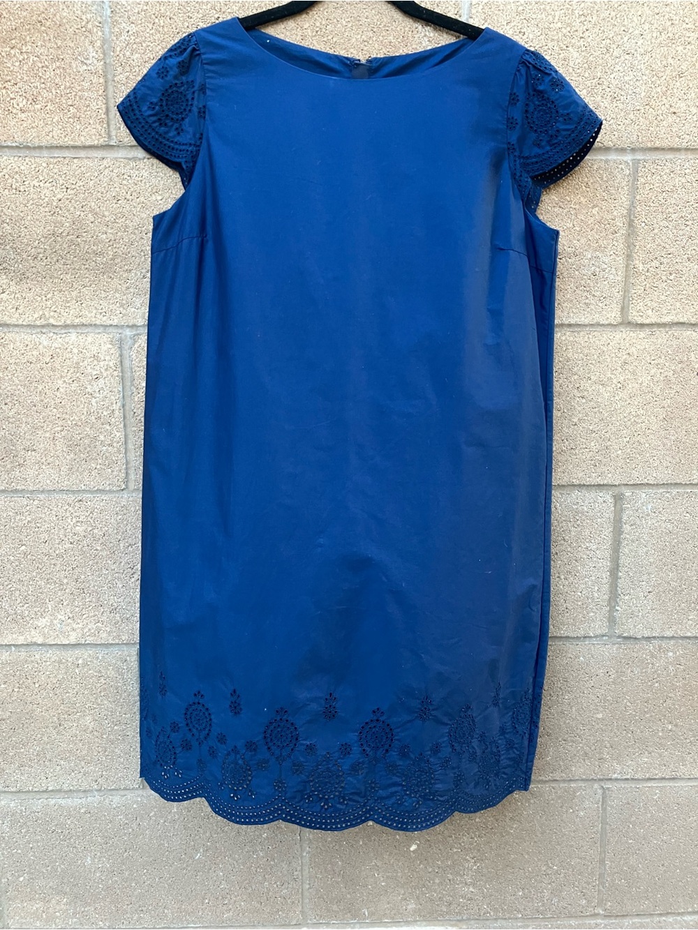 Uniqlo Navy Eyelet Detail Mini Summer Dress